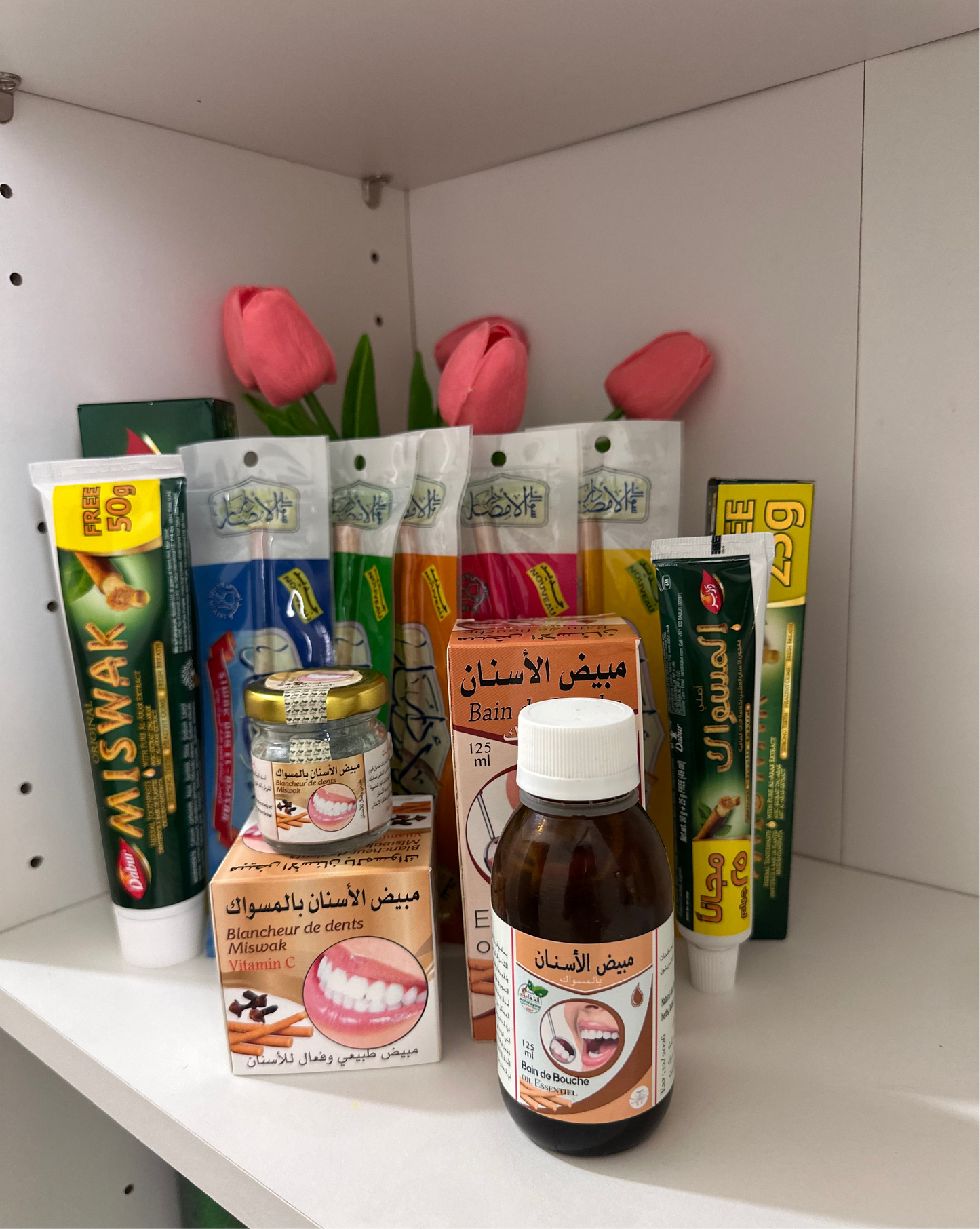 Pack Miswak Premium – Soin Naturel Complet : Dentifrice, Poudre, Bain de Bouche & Siwak Saveurs