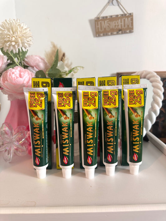 Pack de 5 dentifrice miswak 75g marque dabur